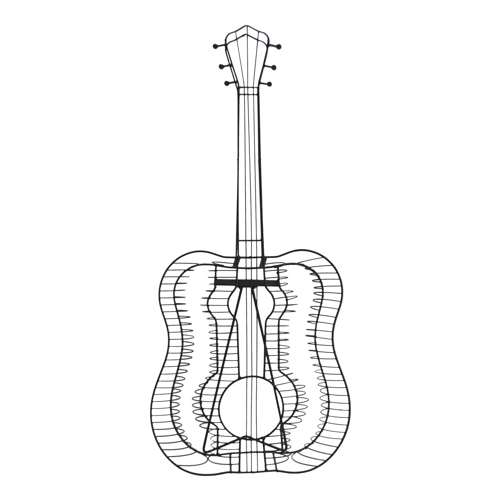 1970s Postmodern Metal Guitar Form Sculpture | Chairish