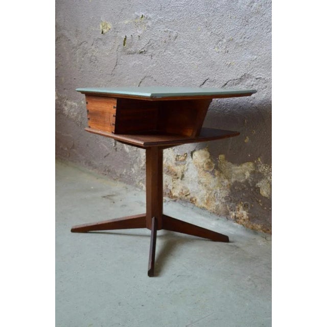 Wood Teak Sewing Cabinet , 1960s For Sale - Image 7 of 11