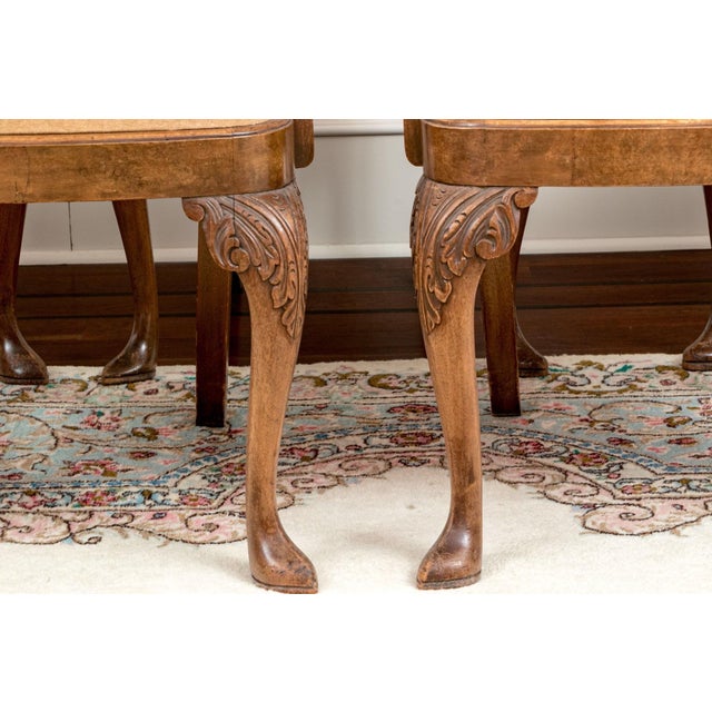 Early 20th Century George II Style Walnut Dining Chairs--Set of Eight For Sale - Image 11 of 12