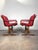 1970s 1970s Pair Red Leather/ Rosewood Framed “Siesta Arm Chairs” by Norwegian Designer Ingmar Relling for Westnofa For Sale - Image 5 of 12