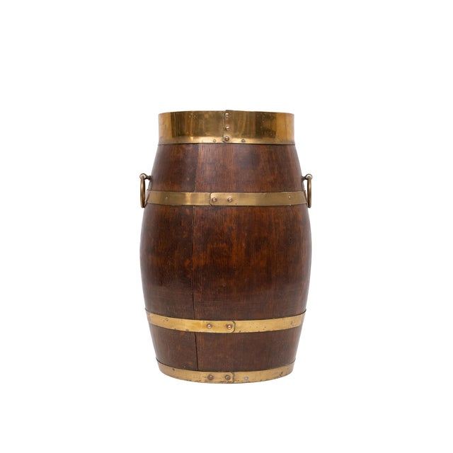 Antique Dutch Coopered Hallway Barrel in Oak, 1900 For Sale - Image 4 of 8