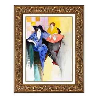 Late 20th Century Pair in the Cafe, Itzchak Tarkay For Sale