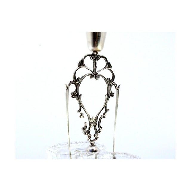 Silver Toothpick Holder with Chalice, Cut-Out Application and Cut Glass Containers for Salt and Pepper For Sale - Image 6 of 7