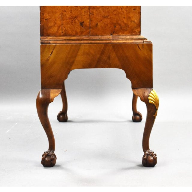 George III Burr Walnut Chest on Stand, 1800 For Sale - Image 10 of 13