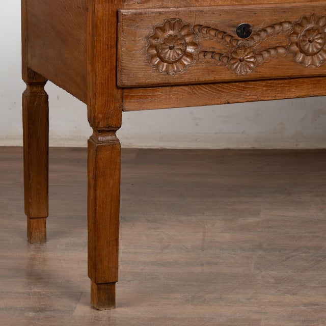 17th Century Portuguese Dark Oak Console With Three Carved Drawers For Sale - Image 12 of 12