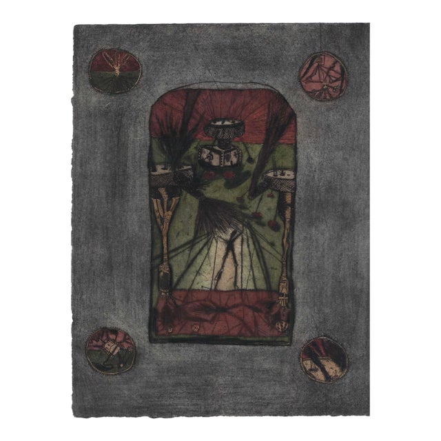 1989 Rodger Gaston Modern Intaglio For Sale