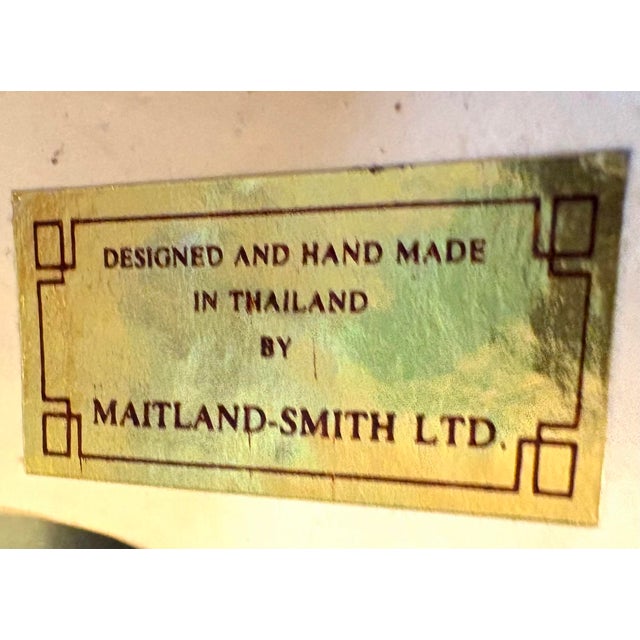 Ceramic Maitland-Smith Celadon Ceramic Asian Figurines / Statues Set of Two For Sale - Image 7 of 7