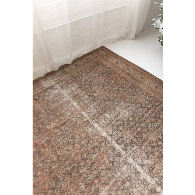 Rustic Vintage Distressed Malayer Rug - Gallery Size 7 X 17 For Sale - Image 3 of 9