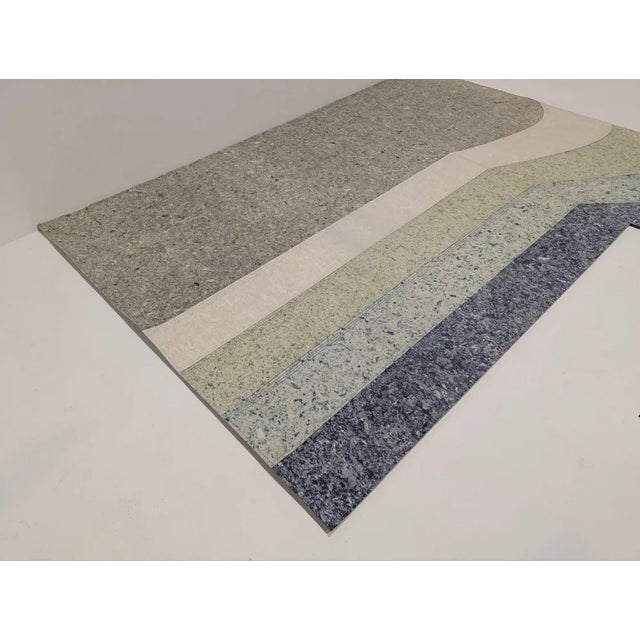 The Nuances Round rug is made using a new type of felt that simulates the texture of stone and is reminiscent of granite....
