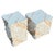 Postmodern Tessellated Pink Marble and Beige Stone Pedestal Set For Sale - Image 9 of 9