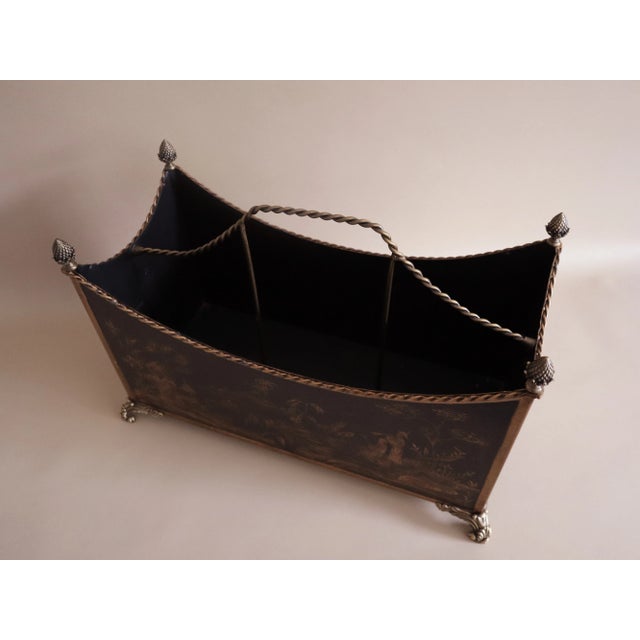 Chelsea House Inc Vintage Chinoiserie Magazine Rack by Chelsea House For Sale - Image 4 of 9