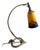 French Art Deco Brass Desk Lamp with Glass Shade from Muller Frères Lunéville, 1920s For Sale