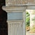 Cream Mid Century Swedish Gustavian Style Trumeau Mirror in Linen White and Chambray Blue - Newly Painted For Sale - Image 8 of 12