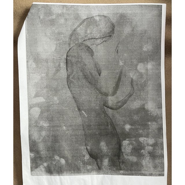 Pink Konrad Cramer (German / American 1888 - 1963) Blonde Nude Watercolor Painting on Paper For Sale - Image 8 of 10