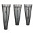 Set of Three Monumental Modernist Steel Rod Wall Sconces, Switzerland For Sale