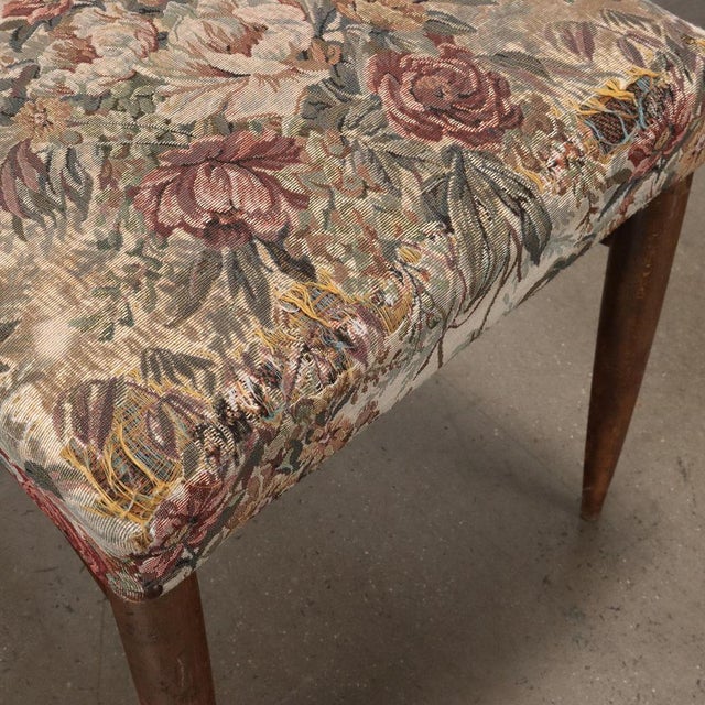 Brown Vintage Chairs in Ash and Fabric, 1950s, set of 7 For Sale - Image 8 of 11