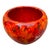 1970’s Lava Orange Red Glazed Ceramic Planter For Sale