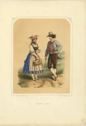 A. Lacouchie, Costume of Switzerland, 1850, Print
