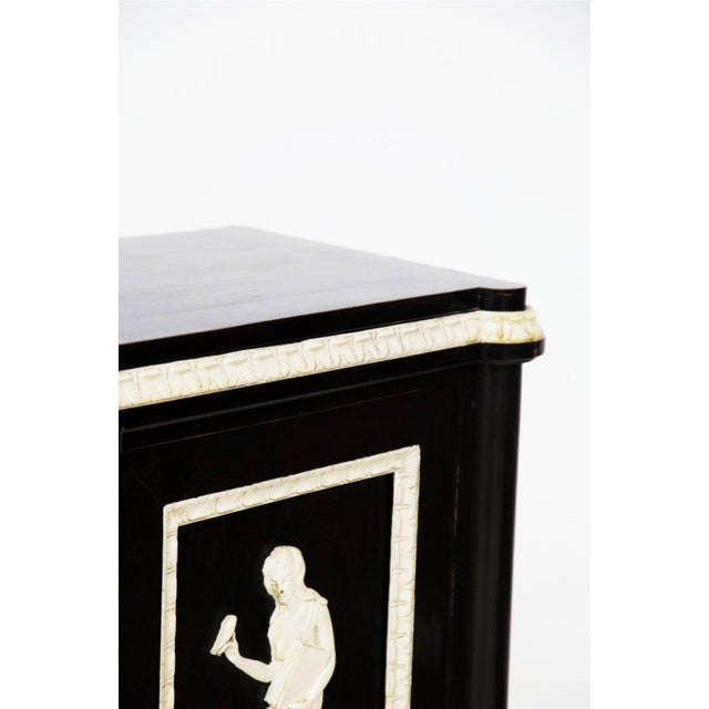 Fine Carved and Ebonized Bar Cabinet, 1920s For Sale - Image 4 of 18