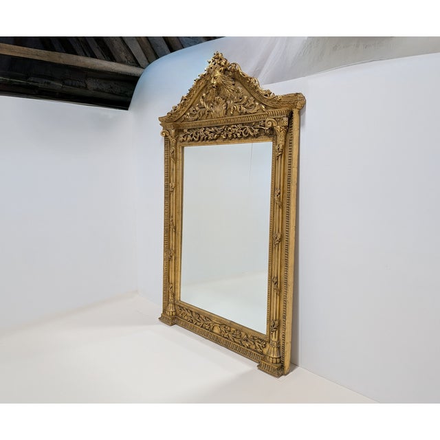Large Ornate Gold Mirror, 1980s For Sale - Image 6 of 6