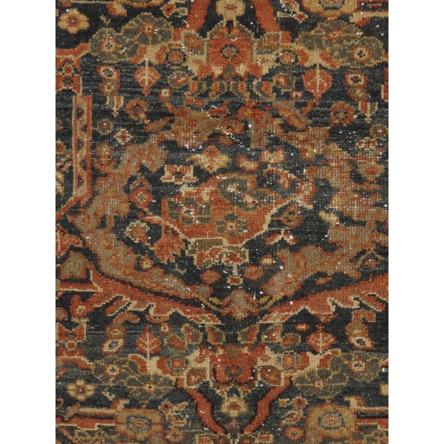 Textile Vintage Distressed Area Rug 4ft 6in X 6ft 7in For Sale - Image 7 of 8