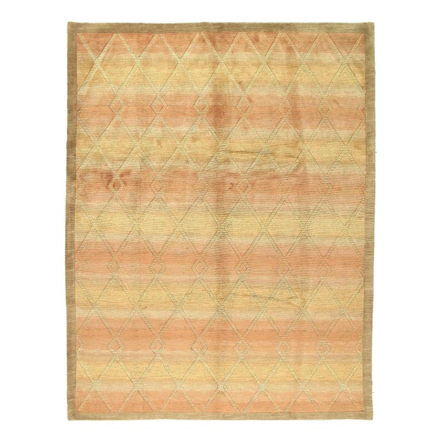 Modern Hand Knotted Rug 9'3'' X 12'1'' For Sale - Image 4 of 5