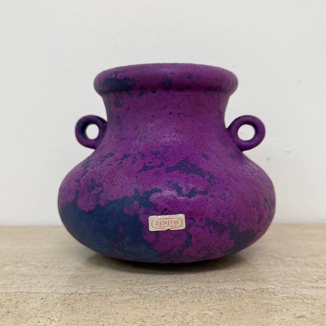 Purple Ceramic Vase from Zenith Gouda, Holland, 1970s For Sale - Image 11 of 18