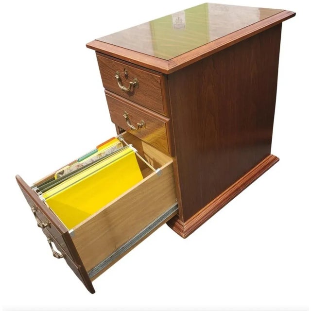 Executive Chippendale Locking Filing Cabinet For Sale In Washington DC - Image 6 of 12