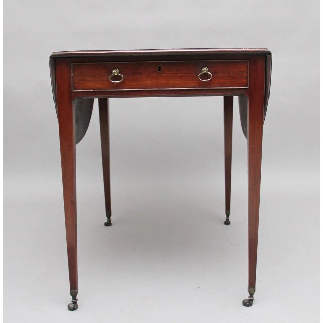 Brown Early 19th Century Mahogany Pembroke Table For Sale - Image 8 of 11
