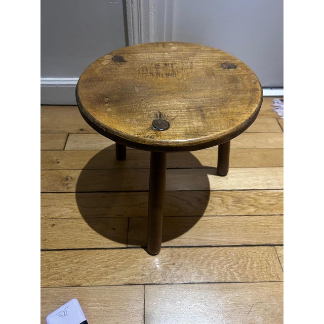 Scandinavian Brutalist Stool, 1950s For Sale - Image 9 of 10