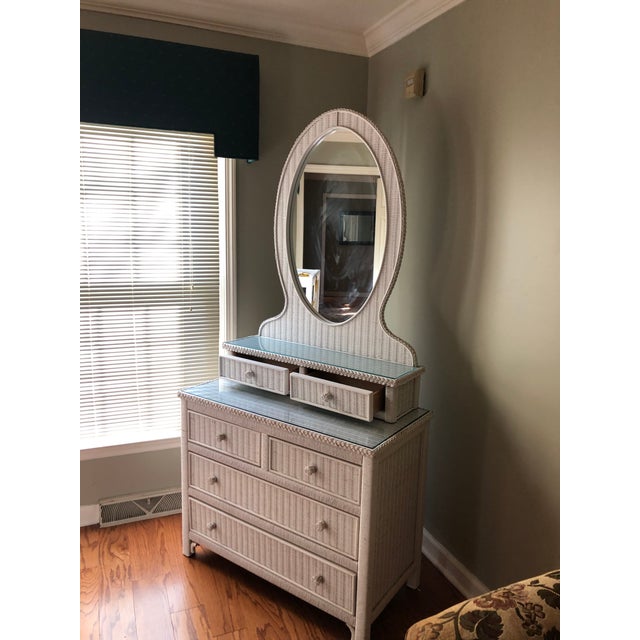 Vintage Henry Link Dresser and Mirror Vanity With Drawers Chairish