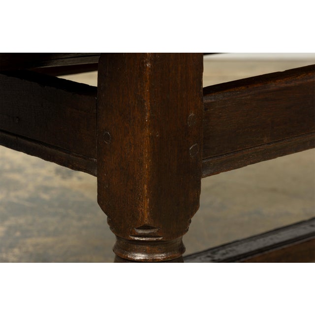 A Late 18th century French Provincial oak petrin, or dough bin table, sourced in Provence, France. Originally made as a...