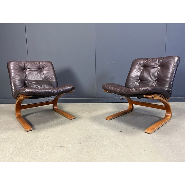 1960s Kengu Lounge Chairs from Elsa & Nordahl Solheim, 1960s, Set of 2 For Sale - Image 5 of 9