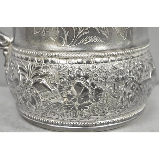 Early 20th Century Early 20th Century Wilcox Silver Plate Co Art Nouveau Silver Plated Duck Handle Coffee Pot Pitcher For Sale - Image 5 of 18