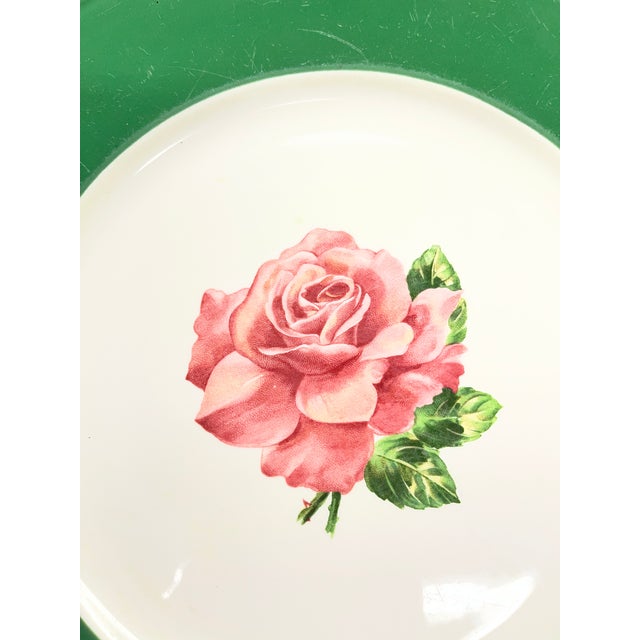 Mid-Century Modern Mid-Century Rose Plate For Sale - Image 3 of 5
