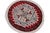 Abstract Jaldar Pak-Persian Red/Grey Round Rug -1'8 X 1'9 For Sale - Image 3 of 9