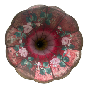 Victorian 30.5” Victrola Hand Painted Horn