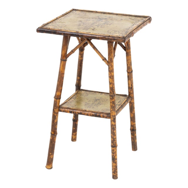 Aesthetic Movement Bamboo Two-Tier Side Table For Sale