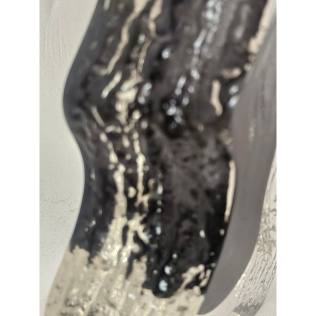 1970s Mandruzzato Murano Sculptural Sommerso Glass Vase — Heavy, Hand‑Cut Italian Art Glass For Sale - Image 12 of 13