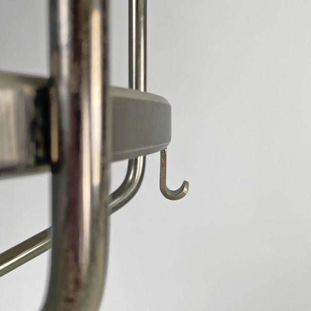 Metal Italian Modern Round Metal Floor Coat Rack by BBPR for Artemide, 1970s For Sale - Image 7 of 18