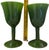 1930s–1950s Hand-Blown Green Goblets Attributed to Portieux Vallerystahl- Set of 4 For Sale In Seattle - Image 6 of 8