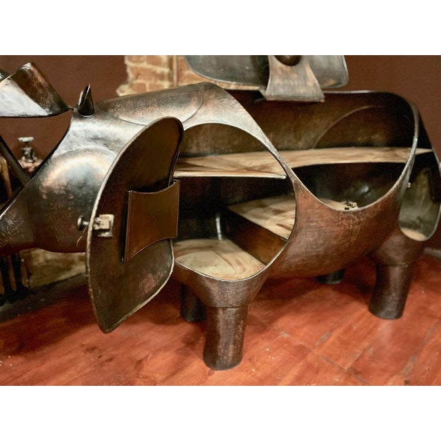 Large Copper Hippo Bar Sculpture in the style of Xavier Lalanne, 1980s For Sale - Image 4 of 17