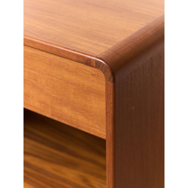 Copper Mid 20th Century Danish Modern Teak Nightstand For Sale - Image 8 of 12
