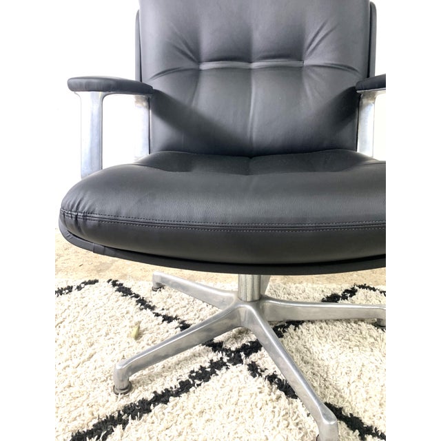 Italian Design Office Leatherette Armchair by Vaghi For Sale - Image 9 of 13