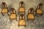 1930s Set of Six French Art Deco Carved Maple & Cane Dining Chairs For Sale - Image 4 of 18
