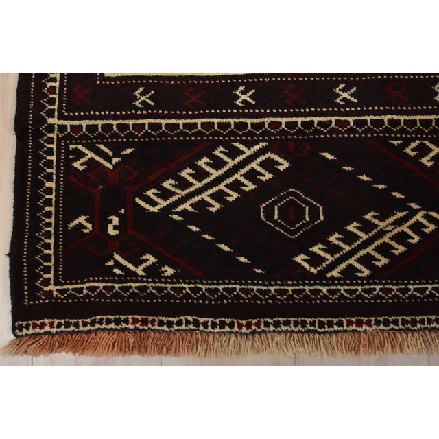 Turkmen Rug 7’7” X 12’7” Red Wool Vintage Tribal Hand-Knotted Oriental Carpet For Sale - Image 12 of 15