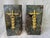 Handsome vintage set of 2, heavy Italian brown and gray marble Caduceus, medical emblem bookends. Tall, thick rectangular...