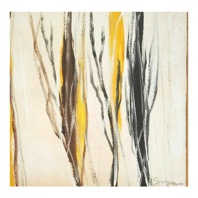 Black and Brown Trees - Original Acrylic on Table by M. Goeyens - 2019 2019 For Sale