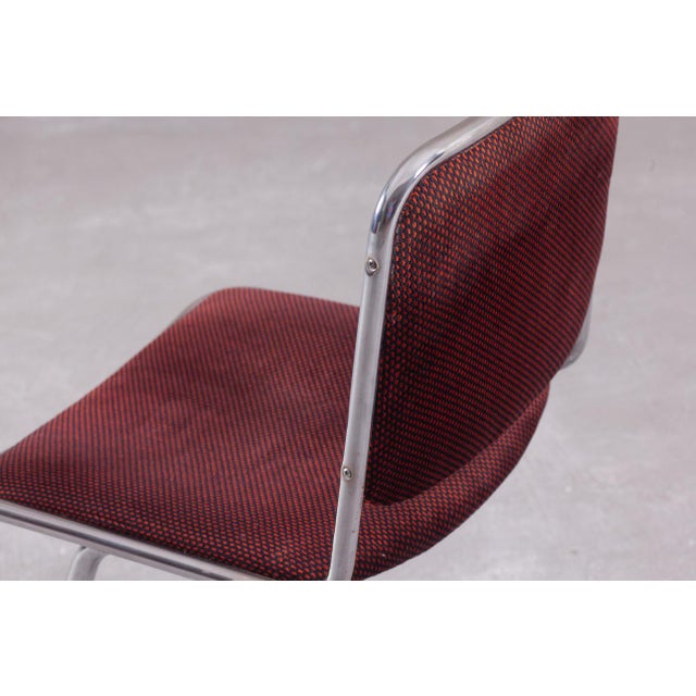 Red Vintage Tubular Steel Dining Chair, Italy, 1970s For Sale - Image 8 of 11