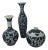 Blue & White Porcelain Chinoiserie Vases - Set of 3 For Sale